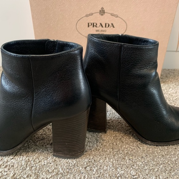 **SOLD** Prada Ankle Leather Boots - Picture 10 of 16